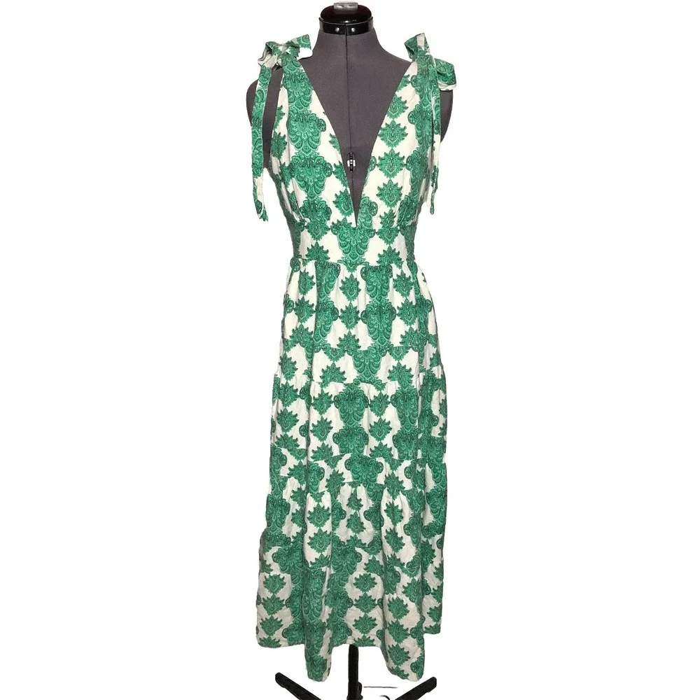 belt linen dress Long Sleeve Maxi Linen Dress with Belt main image 0